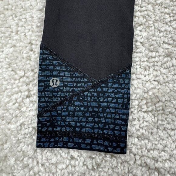 Lululemon Pace Rival Crop Legging Shatter Weave Desert Teal Blue - Picture 7 of 14